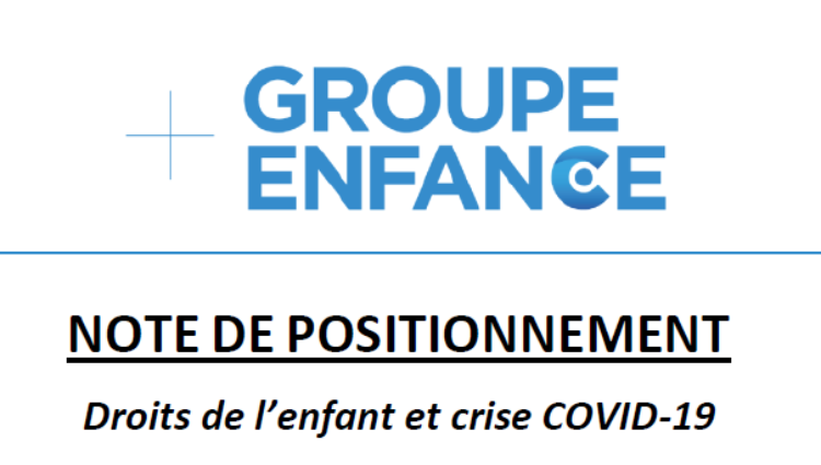 Recommandations du Groupe Enfance pour agir face à la crise COVID-19