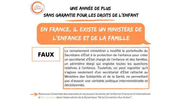 France – Toujours pas de ministère de l’Enfance et de la Famille