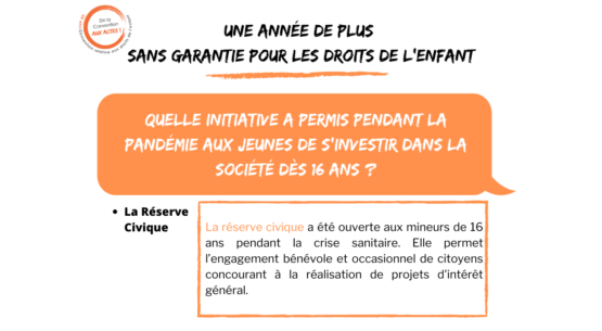 France : la réserve civique a été ouverte aux mineurs de moins de 16 ans durant la crise de la COVID-19