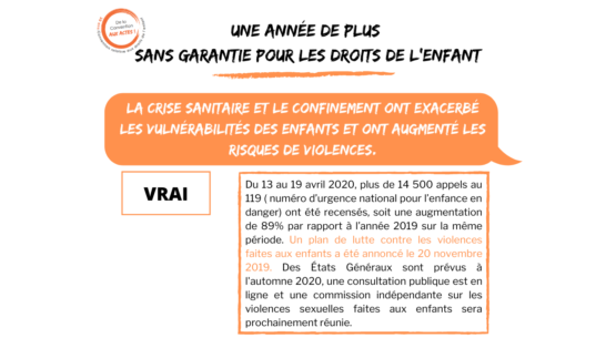 France : la crise de la COVID-19 a provoqué une hausse des violences faites aux enfants