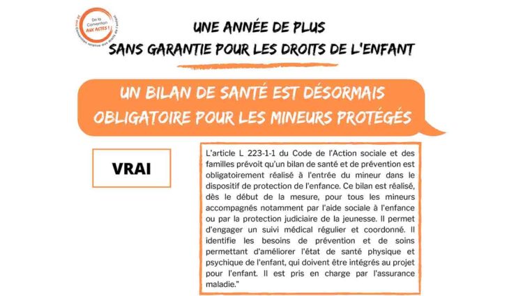 France : Un bilan de santé est désormais obligatoire pour les mineurs protégés